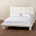 Baxton Studio Ralayna Modern Luxe Ivory Boucle Fabric Queen Size Bed - BSOBBT61168 A1-Ivory-Queen