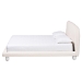 Baxton Studio Eladio Modern Luxe Ivory Boucle Fabric Queen Size Bed - BSOBBT61186.11-White-Queen