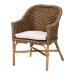 bali & pari Luis Bohemian Natural Seagrass and Rattan Arm Chair