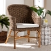 bali & pari Luis Bohemian Natural Seagrass and Rattan Arm Chair - BSOSC661SG-Luis-Light Brown Seagrass-CC