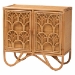 bali & pari Baylor Bohemian Light Honey Rattan Storage Cabinet