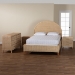 bali & pari Lanica Japandi Sun-Bleached Braided Rattan Queen Size 4-Piece Bedroom Set - BSOBraided Sun Bleached Ivory-Wood/Rattan-4PC Bedroom Set-New