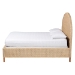 bali & pari Lanica Japandi Sun-Bleached Braided Rattan Queen Size Bed - BSOBraided Sun Bleached Ivory-Wood/Rattan-Queen-New