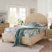 bali & pari Lanica Japandi Sun-Bleached Braided Rattan Queen Size Bed - BSOBraided Sun Bleached Ivory-Wood/Rattan-Queen-New