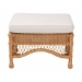 bali & pari Brooklyn Bohemian Light Honey Braided Rattan Ottoman Stool - BSOBroklyn-Light Honey Rattan-Stool