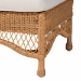 bali & pari Brooklyn Bohemian Light Honey Braided Rattan Ottoman Stool - BSOBroklyn-Light Honey Rattan-Stool