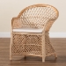 bali & pari Casilda Bohemian Natural Braided Rattan Arm Chair - BSORCN 012-Natural Rattan-AC