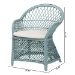bali & pari Casilda Bohemian Light Blue Braided Rattan Arm Chair - BSORCN 012-Light Blue Rattan-AC