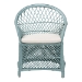 bali & pari Casilda Bohemian Light Blue Braided Rattan Arm Chair - BSORCN 012-Light Blue Rattan-AC