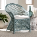 bali & pari Casilda Bohemian Light Blue Braided Rattan Arm Chair - BSORCN 012-Light Blue Rattan-AC