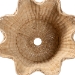 bali & pari Semira Bohemian Natural Scalloped Rattan Pendant Lampshade - BSOS24-L03-Natural Rattan-Lampshade