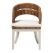 bali & pari Ubud Bohemian Natural Seagrass and Mahogany Wood Dining Chair - BSOUbud-Banana Weave-Natural Rattan-DC
