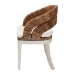 bali & pari Ubud Bohemian Natural Seagrass and Mahogany Wood Dining Chair - BSOUbud-Banana Weave-Natural Rattan-DC