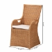 bali & pari Amsterdam Bohemian Light Honey Rattan Dining Chair - BSOAmsterdam-Light Honey Rattan Cushioned-DC