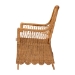 bali & pari Teresa Bohemian Light Honey Scalloped Rattan Arm Chair - BSOTeresa-Light Honey Rattan Cushioned-AC