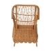 bali & pari Teresa Bohemian Light Honey Scalloped Rattan Arm Chair - BSOTeresa-Light Honey Rattan Cushioned-AC