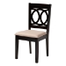 Baxton Studio Rita Modern Sand Dark Brown Finished Wood 5-Piece Dining Set - BSORita-Sand/Dark Brown-5PC Dining Set