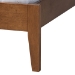 Baxton Studio Fleur Mid-Century Woven Rattan Wood Queen Size Bed - BSOBBT61173-Walnut Wood-Queen-Bed