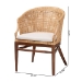 bali & pari Lumajang Bohemian Light Honey Rattan and Wood 2-Piece Dining Chair Set - BSOLumajang-Light Honey/Light Brown Rattan-DC