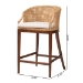 bali & pari Lumajang Bohemian Light Honey Rattan and Wood Bar Stool - BSOLumajang-Light Honey/Light Brown Rattan-BS