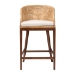 bali & pari Lumajang Bohemian Light Honey Rattan and Wood Bar Stool - BSOLumajang-Light Honey/Light Brown Rattan-BS