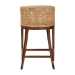 bali & pari Lumajang Bohemian Light Honey Rattan and Wood Bar Stool - BSOLumajang-Light Honey/Light Brown Rattan-BS