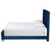 Baxton Studio Emlyn Glam and Luxe Navy Blue Velvet Fabric Queen Size Panel Bed - BSOEmlyn-Navy Blue-Queen