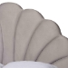 Baxton Studio Acosta Glam and Luxe Light Grey Velvet Seashell-Headboard Queen Size Platform Bed - BSOCF9434-Light Grey-Queen
