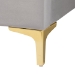 Baxton Studio Acosta Glam and Luxe Light Grey Velvet Seashell-Headboard Queen Size Platform Bed - BSOCF9434-Light Grey-Queen