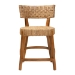 bali & pari Sabit Bohemian Seagrass and Mahogany Wood Counter Stool - BSOSabit-SVN087-Mahogany/Seagrass-CS