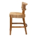 bali & pari Sabit Bohemian Seagrass and Mahogany Wood Counter Stool - BSOSabit-SVN087-Mahogany/Seagrass-CS