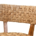 bali & pari Sabit Bohemian Seagrass and Mahogany Wood Counter Stool - BSOSabit-SVN087-Mahogany/Seagrass-CS