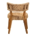 bali & pari Sabit Bohemian Seagrass and Mahogany Wood Dining Chair - BSOSabit-SVN086-Mahogany/Seagrass-DC