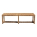 bali & pari Cipally Bohemian Seagrass and Mahogany Wood Accent Bench - BSOCipally-SVN088-Mahogany/Seagrass-Bench