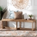 bali & pari Cipally Bohemian Seagrass and Mahogany Wood Accent Bench - BSOCipally-SVN088-Mahogany/Seagrass-Bench