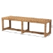 bali & pari Cipally Bohemian Seagrass and Mahogany Wood Accent Bench - BSOCipally-SVN088-Mahogany/Seagrass-Bench