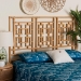bali & pari Galvan Bohemian Natural Rattan Queen Size Standalone Headboard - BSOWS30503-3B W162-Natural Rattan-HB-Queen
