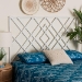 bali & pari Lavali Bohemian White Rattan Queen Size Standalone Headboard - BSOWS30503-6 W162-White Rattan-HB-Queen
