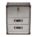 Baxton Studio Calidore Vintage Silver Metal 2-Drawer End Table - BSOJY24A012-Wooden-ET
