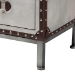 Baxton Studio Jacey Vintage Silver Metal 2-Drawer End Table - BSOJY24A032-Wooden-Cabinet