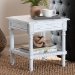 Baxton Studio Jeanne Vintage Traditional White Wood End Table - BSOJY23B392-Wooden White-ET