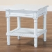 Baxton Studio Jeanne Vintage Traditional White Wood End Table - BSOJY23B392-Wooden White-ET