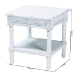 Baxton Studio Jeanne Vintage Traditional White Wood End Table - BSOJY23B392-Wooden White-ET