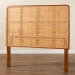 bali & pari Caspia Bohemian Natural Rattan and Mahogany Wood Queen Size Headboard - BSOCaspia-Teak-HB-Queen-KD