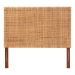 bali & pari Lesia Bohemian Natural Rattan and Mahogany Wood Queen Size Headboard - BSOLesia-Teak-HB-Queen-KD
