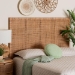 bali & pari Lesia Bohemian Natural Rattan and Mahogany Wood Queen Size Headboard - BSOLesia-Teak-HB-Queen-KD