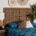bali & pari Alise Bohemian Seagrass and Dark Brown Mahogany Wood King Size Headboard - BSOAlise-Seagrass-HB-King-KD