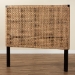 bali & pari Alise Bohemian Seagrass and Dark Brown Mahogany Wood King Size Headboard - BSOAlise-Seagrass-HB-King-KD