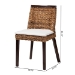bali & pari Abbas Bohemian Seagrass and Dark Brown Wood Dining Chair - BSOMD-39696 Magic-Dark Brown/Abaca Natural-DC