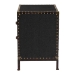 Baxton Studio Laura Vintage Black Canvas 2-Drawer End Table Trunk - BSOJY23B236-Laura Black Trunk-ET